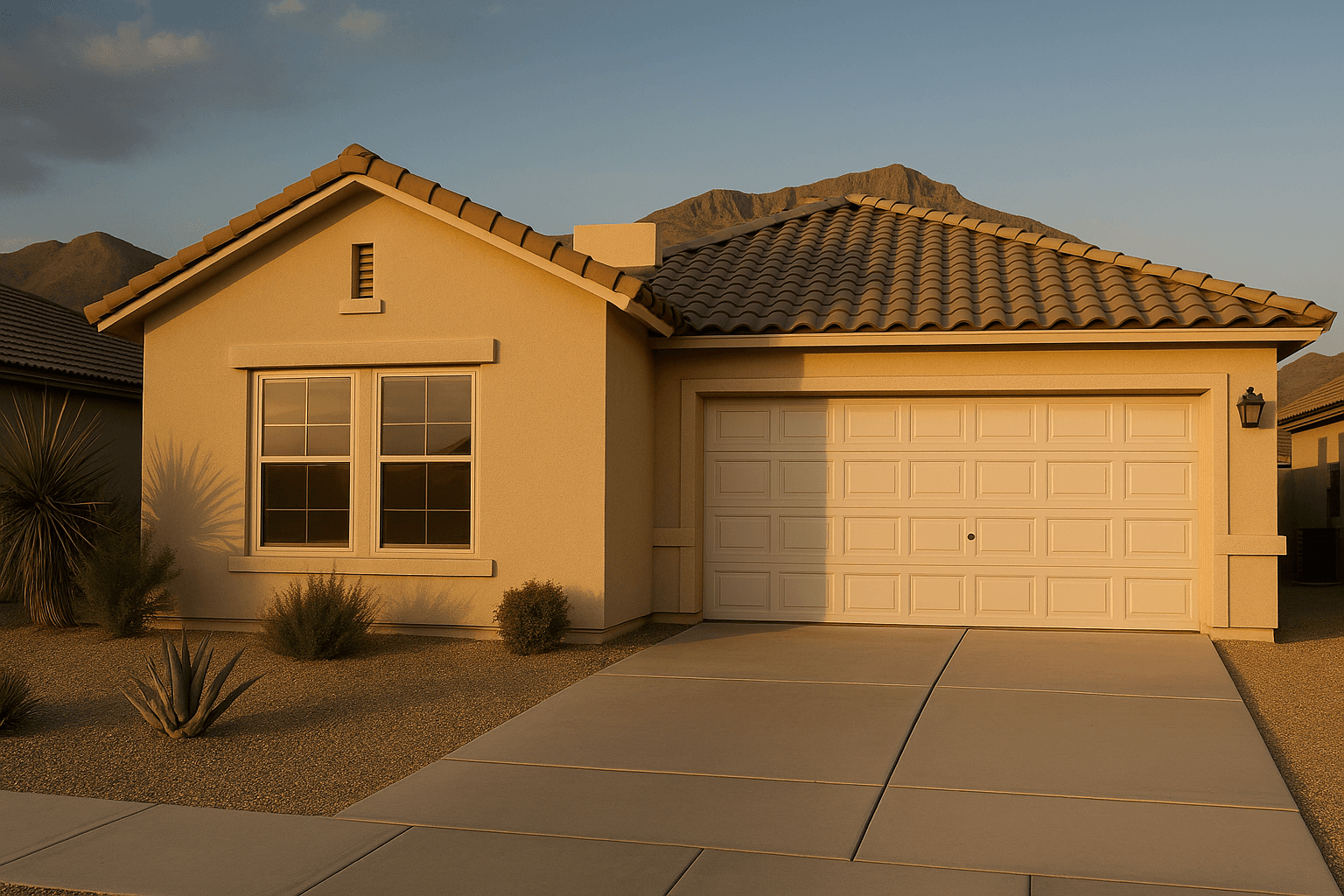Freshly painted home with clean windows and bright curb appeal